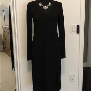 Black side slit dress